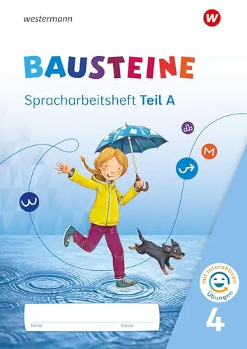 BAUSTEINE Sprachbuch und Spracharbeitshefte - 3 Arbeitshefte Ausgabe 2023 und Übungsheft Ausgabe 2022: Spracharbeitsheft 4 mit interaktiven Übungen