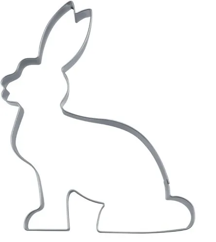 STÄDTER Ausstechform Premium Ausstechform Hase sitzend 9,5 cm für Osterkreationen, Einzigartiger Ausstecher für kreative Backideen