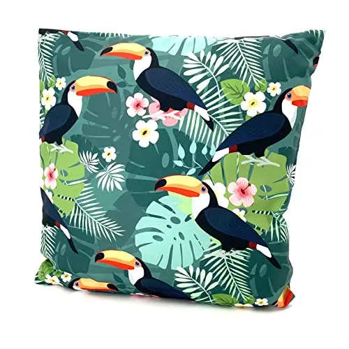 heimtexland ® Outdoorkissen mit Füllung Garten Dekokissen 45x45 schmutz- und wasserabweisend Deko Kissen Outdoor Typ688 Pelikane