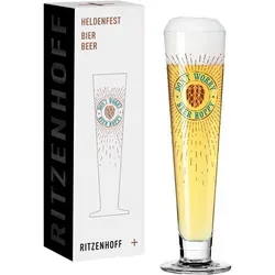 RITZENHOFF 1011012 Bier-Glas 330 ml - Don’t worry, beer hoppy - Biergläser - Hochwertiges Kristallglas mit einzigartigem Motiv, perfekt für Craft Beer und Pils. Made in Germany, in eleganter Geschenkverpackung.