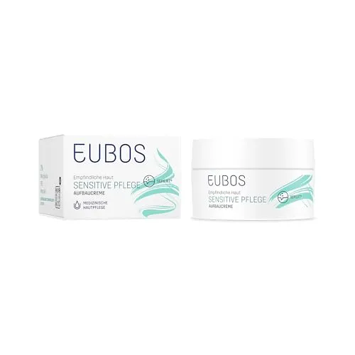 Eubos Sensitive Aufbaucreme Nachtpflege 50 ML - Medizinische Körperpflege für empfindliche, trockene Haut. Beruhigt und spendet Feuchtigkeit mit Pro-Retinol und Vitamin E für eine regenerierende Nachtpflege.