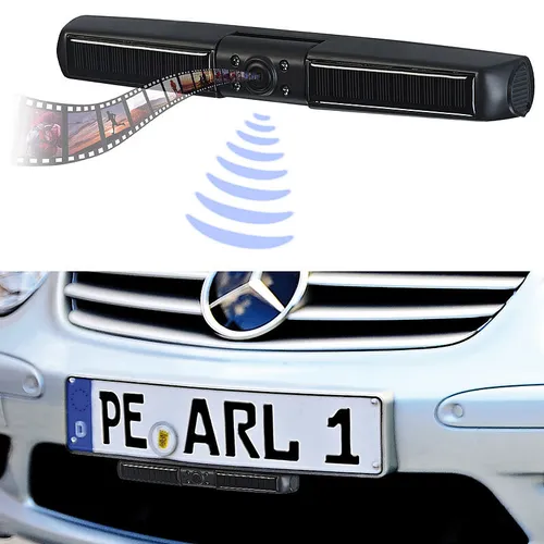 Lescars Kabellose Solar-Frontkamera, Full HD