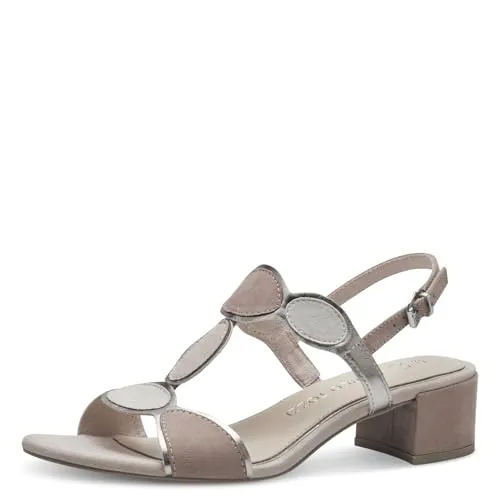 MARCO TOZZI Sandalette mit Blockabsatz - Wanderschuhe in Größe 41, eleganter Sommerschuh mit verstellbarer Schnalle und gepolsterter Innensohle für höchsten Tragekomfort.