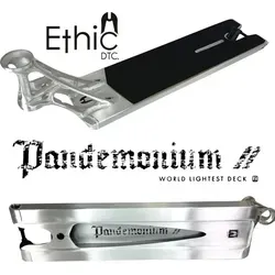 F26 Ethic Pandemonium V2 Stunt Scooter Deck - Leichtes und stabiles Deck für Scooter, aus 6082-T6 Aluminium gefertigt, bietet 33% mehr Widerstandsfähigkeit und 40% höhere Steifigkeit – ideal für Parkfahrer.