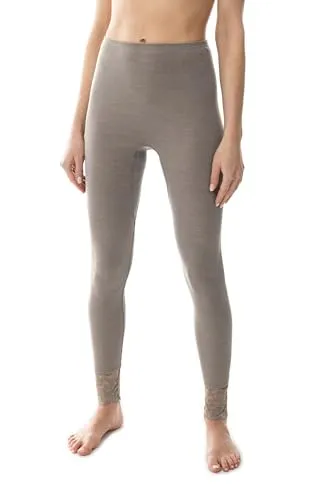 Mey Tagwäsche Wool Love Damen Leggings Deep Taupe (L) - Elegante Leggings mit schmaler Passform und verlängertem Bündchen. Ideal für einen komfortablen Alltag und vielseitig kombinierbar.