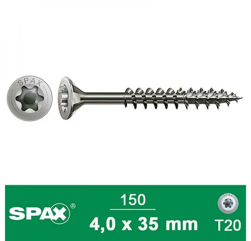 SPAX Spanplattenschraube SPAX A2 ROSTFREI 4X35 L P 150 ST