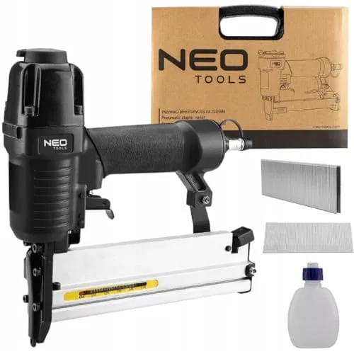NEO TOOLS Drucklufthefter 6-16mm/10-40mm/15-50mm, Heftklammern vom Typ 80/90/300 (10-40mm typ 90, 15-50mm typ 300)