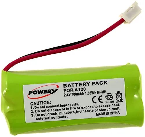 akku-net Akku passend für Schnurlos-, Festnetz-Telefon Siemens gigaset A245, AS140, A165 NiMH 2,4V 700mAh Grün