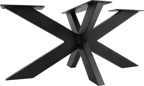 Natural Goods Berlin Tischgestell SPIDER – Belastbare Tischkufen aus Metall, Schwarz, H43 x B58 x L98 cm - Gestalte deinen individuellen Tisch mit dem Tischgestell SPIDER. Ideal für Esstische, Schreibtische oder Couchtische. Robuste Verarbeitung und elegantes Design machen es zur perfekten Wahl für jedes Zuhause.