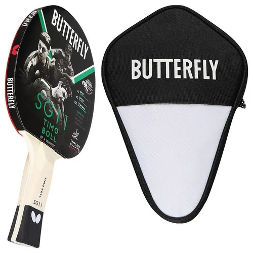 Butterfly Timo Boll SG11 Tischtennisschläger mit Hülle - Tischtennisschläger für Allround-Spieler, inklusive Schlägerhülle für optimalen Schutz und Transport.