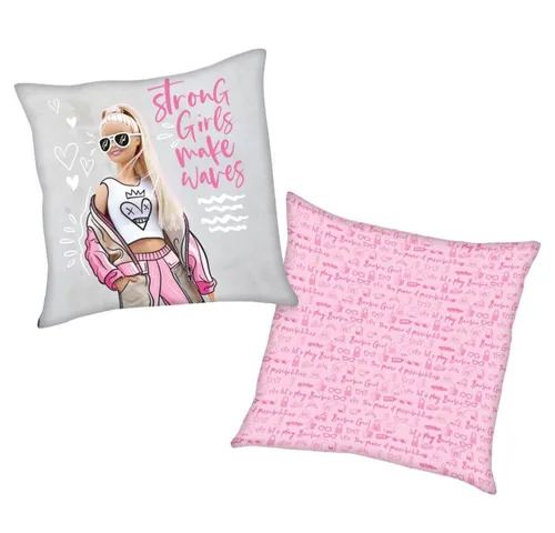 Barbie Dekokissen Kinder Kissen 40 x 40 cm Barbie Kuschelkissen Dekokissen