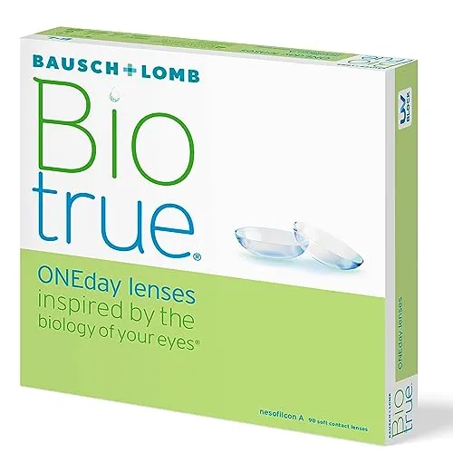 Bausch + Lomb Biotrue ONEday Tageslinsen, sphärische Kontaktlinsen, weich, 90 Stück/BC 8.6 mm/DIA 14.2 mm / +0.25 Dioptrien