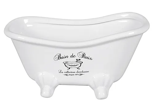 Schale Badewanne Keramik 20x9x10cm weiß