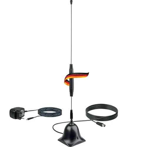 Antenne DVB T2 Aktiv Stabantenne HD mit LTE Sperrfilter von Schwaiger