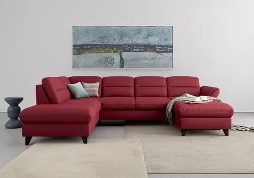 sit&more Wohnlandschaft Mellum U-Form, Federkern, wahlweise mit Bettfunktion, Stauraum und Armteilfunktion