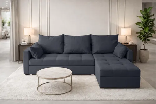 AX LIVING Ecksofa ELIF Dunkelgrau mit Schlaffunktion von AX Living