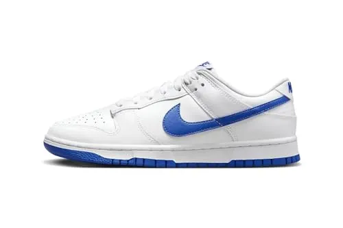 NIKE Herren Dunk Low Retro Sneaker, White Hyper Royal, 41 EU