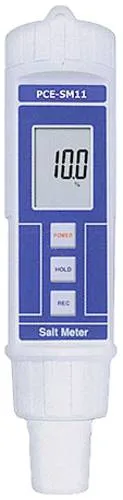 PCE Instruments Salzgehalt Messgerät PCE SM 11 - Wasseranalysegerät zur präzisen Bestimmung des Salzgehalts in nicht gesättigten Lösungen, ideal für Labore und Wasseranalysen.