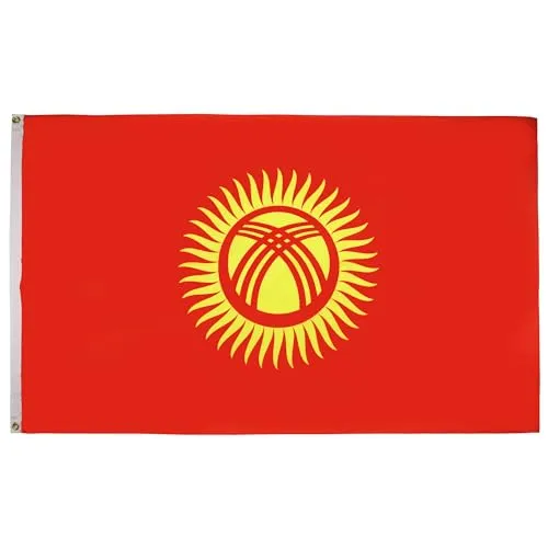 AZ FLAG - Flagge Kirgisistan - 150x90 cm - Kirgisische Fahne 100% Polyester mit Messing-Ösen - 110g