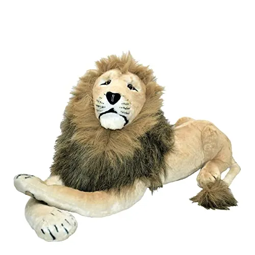 Geschenkestadl Löwe XXL Plüschtier 1,10 m - Stofftier Löwe in XXL, perfekt als Spielgefährte und Dekoration. Mit 1,10 m Größe bietet er kuscheligen Komfort und weckt Abenteuerlust bei Kindern und Erwachsenen.