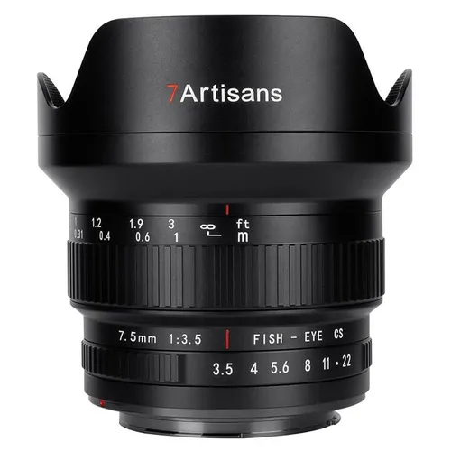 7artisans 3.5/7.5mm Objektiv für Nikon F-Mount - Weitwinkel-Objektiv mit hervorragender Lichtstärke, ideal für kreative Aufnahmen mit DSLR-Kameras. Kompakt und leicht für einfaches Handling.