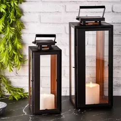 Marrakesch Teelichthalter 2er Set Nossa – Skandinavisches Design für Garten und Balkon - Teelichthalter Set aus Metall und Glas, ideal für stimmungsvolle Beleuchtung im Innen- und Außenbereich. Handgefertigt, modern und langlebig für ein gemütliches Ambiente.