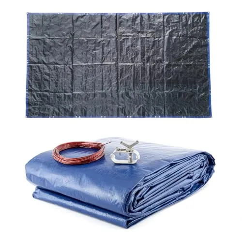 HomeBee® 2-in-1 Winter & Sommer Poolabdeckung 460 x 260 cm - Poolabdeckung aus 200g/m² PE, UV-resistent und wetterfest, ideal für ganzjährige Nutzung und Energieeinsparung durch Solarfunktion.