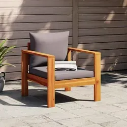 vidaXL Gartensessel mit Kissen aus massivem Akazienholz