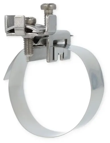 OBO® Bettermann Banderdungsschelle 927 - 10 Stück für zuverlässige Rohrverbindungen - 10 Stück Banderdungsschellen für Rohre von Ø 3/8 - 6 Zoll. Ideal für sichere und langlebige Verbindungen mit max. 2 Leitungen bis 25 mm². Robustes, rostfreies Edelstahl sorgt für Qualität.