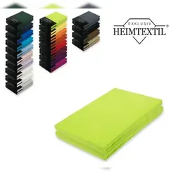 EXKLUSIV HEIMTEXTIL Doppelpack Jersey Spannbettlaken Premium Apfelgrün 90 - 100 x 200 cm