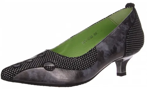 Simen Pumps grau|grün 40 EU - Elegante Damenpumps in grau-grün aus echtem Leder. Ideal für besondere Anlässe, mit einer Absatzhöhe von 4 cm für angenehmen Tragekomfort.