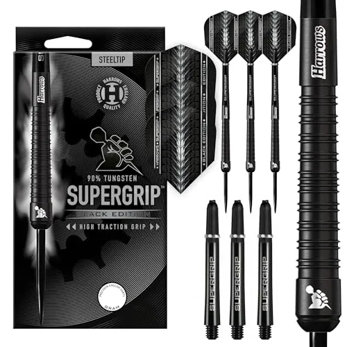 Harrows SUPERGRIP Black Edition Dartset von Harrows