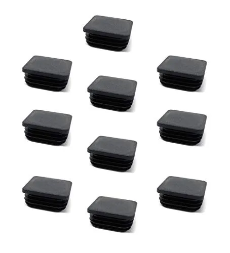 10x Vierkant Rohrstopfen Lamellenstopfen 30x30 mm mit Lamellen für Innenmaß 20-25 mm