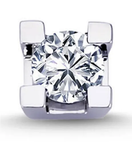 0,13 Carat Herren Diamant Solitär Ohrringe aus 14 Karat Weißgold - Ohrschmuck für Herren, elegante Solitär-Ohrringe mit ungeschliffenem Diamanten in G-Farbe, ideal für besondere Anlässe oder als stilvolles Accessoire.