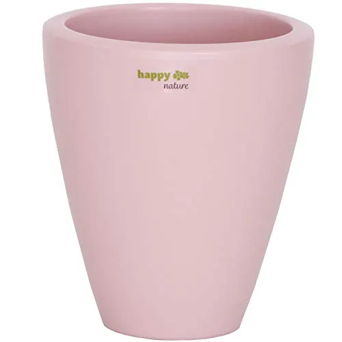 Happy Nature Keramik Blumentopf Rhodos Orchideen Silver pink mattt H 17 cm