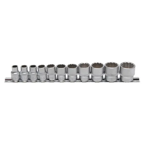 BGS-9112 Steckschlüssel-Einsatz-Set, 10 (3/8), 12-kant, in ZOLL, 5/16 - 7/8, 11-