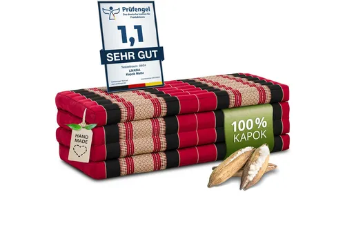 Klappmatratze Faltmatratze 110 cm breit (Classic) in rot von livasia