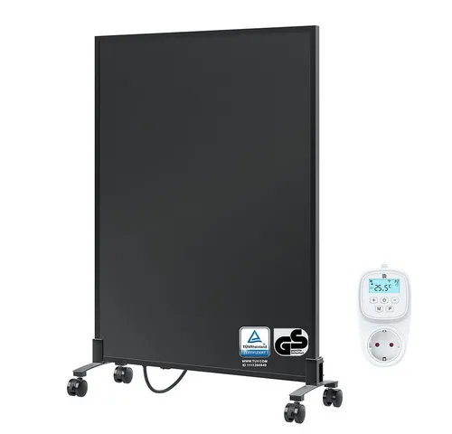 Bringer Infrarotheizung Standgerät, 300-1200 Watt, inkl. Standfüße, 5 Jahre Garantie, TÜV, schwarz