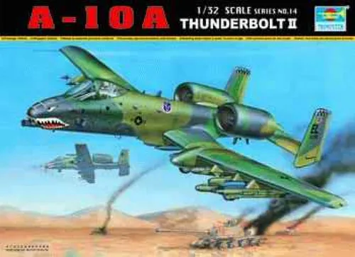Trumpeter 02214 - 1:32 Fairchild A-10 A Thunderbolt II Bausatz - Flugzeuge, detaillierter Modellbausatz für authentische Nachbildung des legendären A-10 A Thunderbolt II.