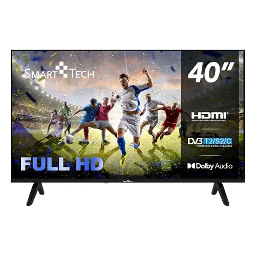 Smart Tech 40FH01K, 40 Zoll Full HD Smart-Fernseher - Erleben Sie mit dem Smart Tech 40FH01K, 40 Zoll Full HD Smart-Fernseher, Streaming-Vielfalt von Netflix bis Disney+. Kompakt, smart und ideal für jedes Zuhause.