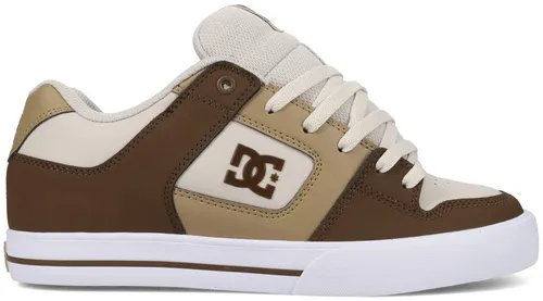 DC Shoes Pure Brown/Tan/Offwhite Größe EU 46,5 - Lässige Sneaker für Herren - Die DC Shoes Pure sind lässige Low Sneakers für Herren, die Komfort und Stil vereinen. Mit abriebfester Gummisohle ideal für den Alltag und Freizeit. Perfekt für jeden Schuhliebhaber, der Wert auf Qualität legt.