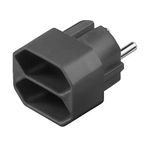 GAO 2fach Doppelstecker Steckdosenadapter Euro Steckdose Mehrfachstecker