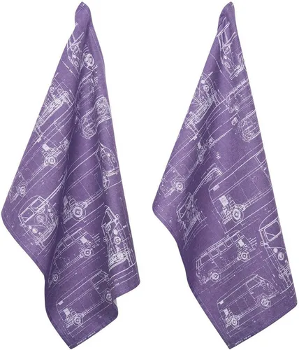 PAD Geschirrtuch Culture, (Set, 2-tlg) in lila von Pad