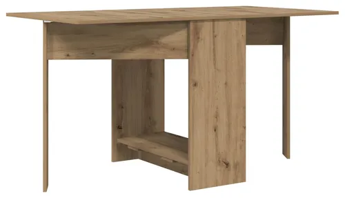 vidaXL Esstisch 138 x 70 x 73,5 cm Artisan-Eiche - Braun - Moderner Esstisch mit ausziehbarer Tischplatte, ideal für kleine Räume. Praktische Regale bieten zusätzlichen Stauraum und machen ihn zur perfekten Wahl für Küche und Esszimmer.