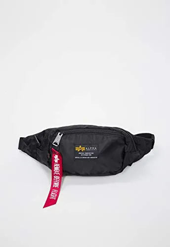 Alpha Industries Gürteltasche Crew Waist Bag - Schwarz - Moderne Gürteltasche aus 100% Nylon, ideal für Freizeit und Reisen. Praktisch und stylisch für einen lässigen Look.