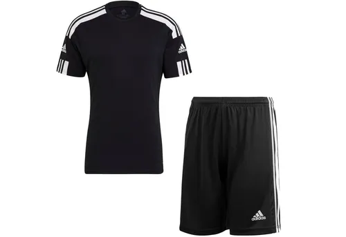 adidas Herren Fußballtrikot Set Squadra 21 schwarz M - Trainingsbekleidung für Fußballer, ausgestattet mit Aeroready-Technologie für optimalen Feuchtigkeitstransport und Tragekomfort.