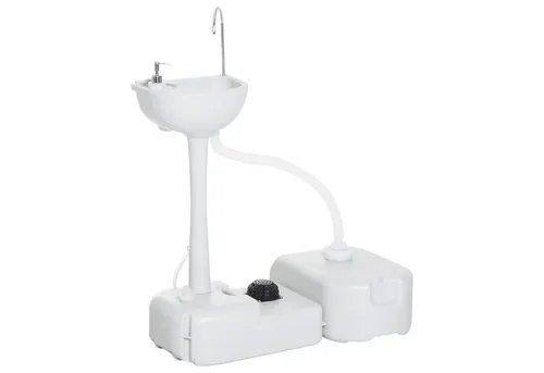 Novzep Waschbecken Camping-Waschbecken mit Auffangbehälter, Seifenspender, 17L Wassertank, mobil