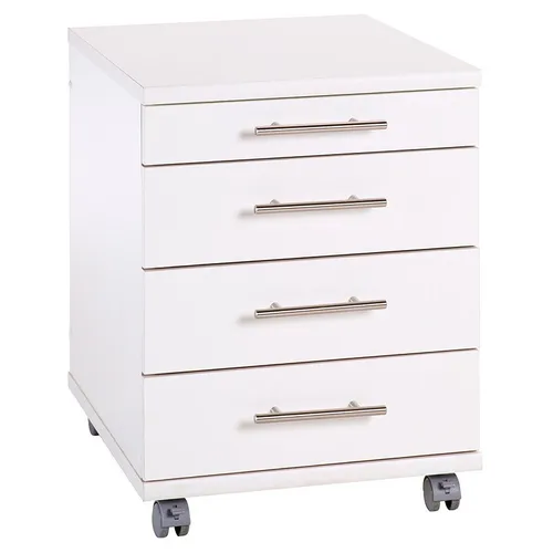 Lomadox Rollcontainer TYP527 in Weiß – Praktischer Standcontainer