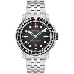SWISS MILITARY HANOWA BLACK MARLIN - Herrenarmbanduhr - Herrenuhren mit 316L Edelstahl und Saphirglas, wasserresistent bis 10 ATM – ideal für Schwimmen und Schnorcheln.
