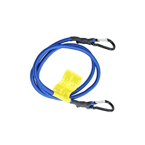 Connex Gepäckspanner - Ø 8 x 1000 mm - 2 Stück-Universell einsetzbare Karabinerhaken-Dehnbar und reißfest - Zur Ladungssicherung aller Art / Spanngummi mit 2 Haken / Expander / DY270653 Schwarz, Blau